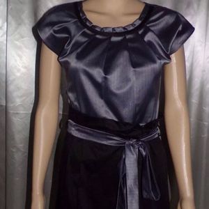 Mee Gray Satin Ribbon Dress sz. S